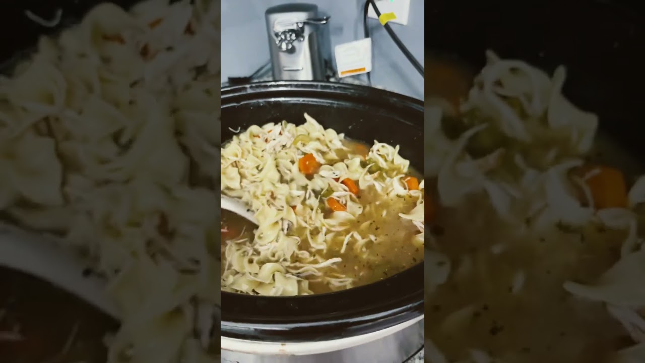 Crock Pot chicken noodle soup! #chefbookie #chicken #noodles #soup #souprecipe