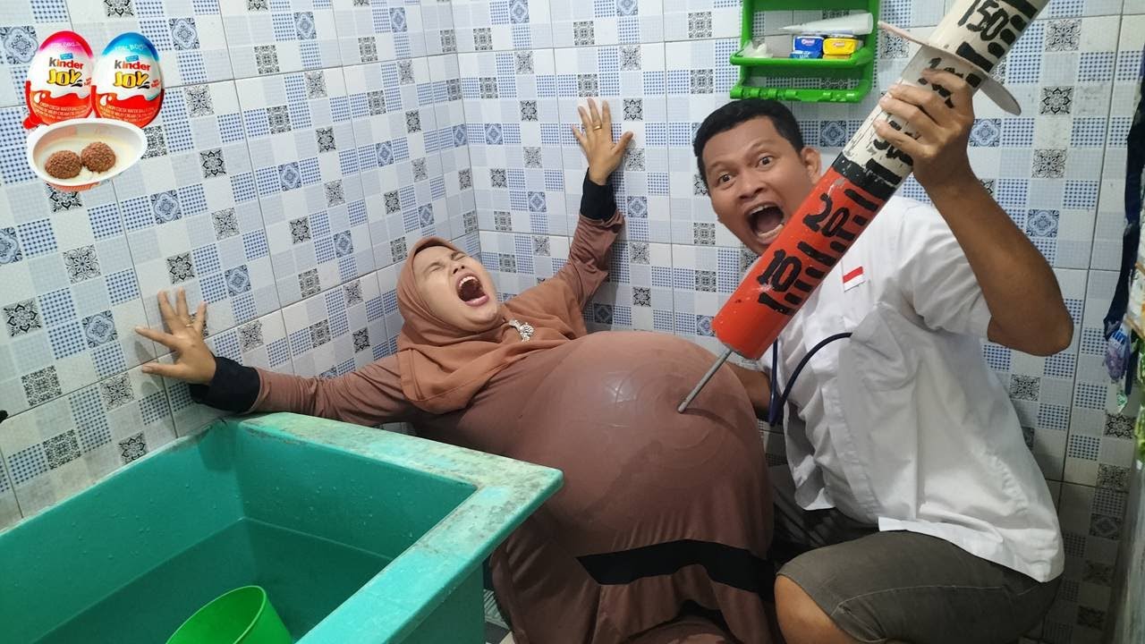 Drama Lucu 😂🥰😘 Ibu Hamil Melahirkan Di Kamar Mandi Di Tolong Dokter