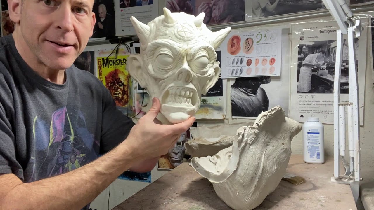 Making my Satan Junior latex mask