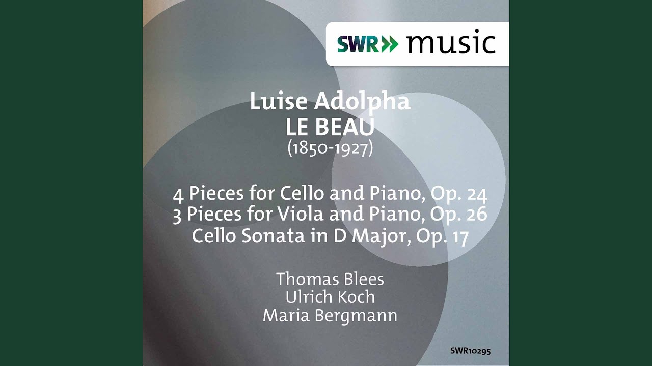 4 Pieces for Cello & Piano, Op. 24: No. 1. Romanze in E Major: Massig bewegt
