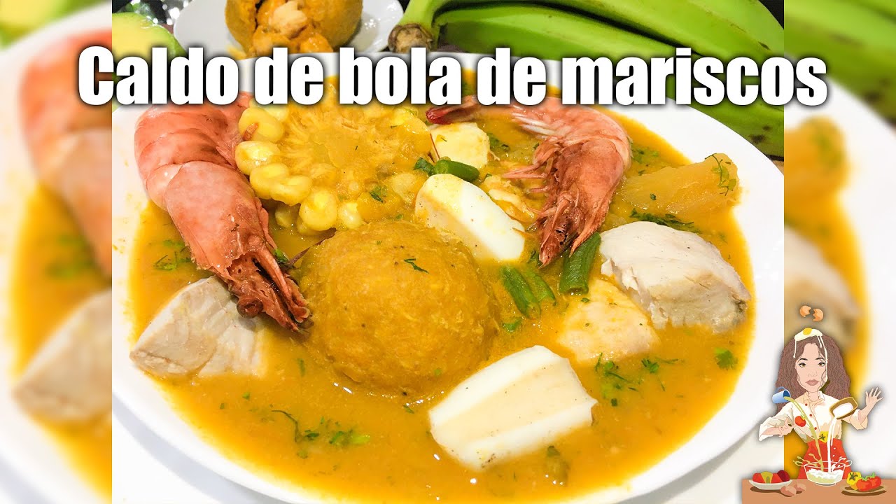 CALDO DE BOLAS DE MARISCOS‼️🐟🐙🦐🇪🇨 ☆una delicia al paladar☆