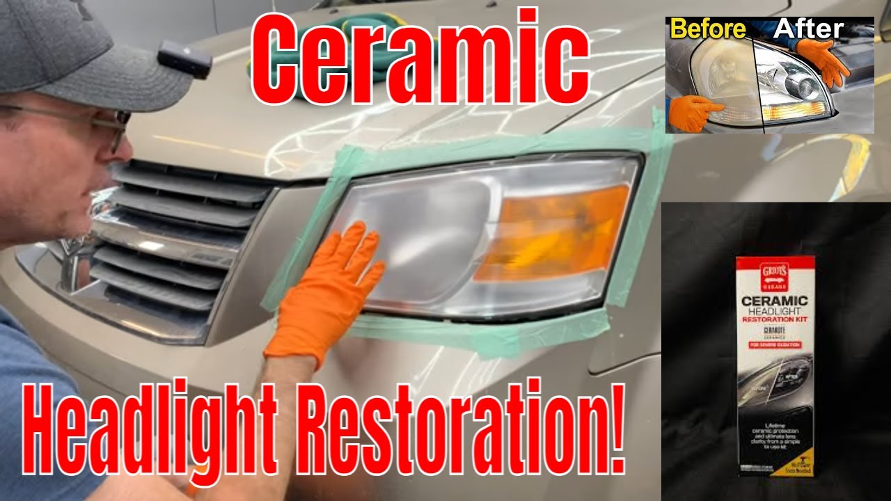 Auction Minivan Headlight Restoration With The Griots Garage Ceramic Headlight Restoration Kit!