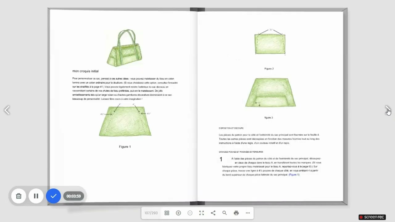 Livre de couture 3D en direct  Apprendre &agrave; coudre des sacs &ndash; Feuilletez page par page