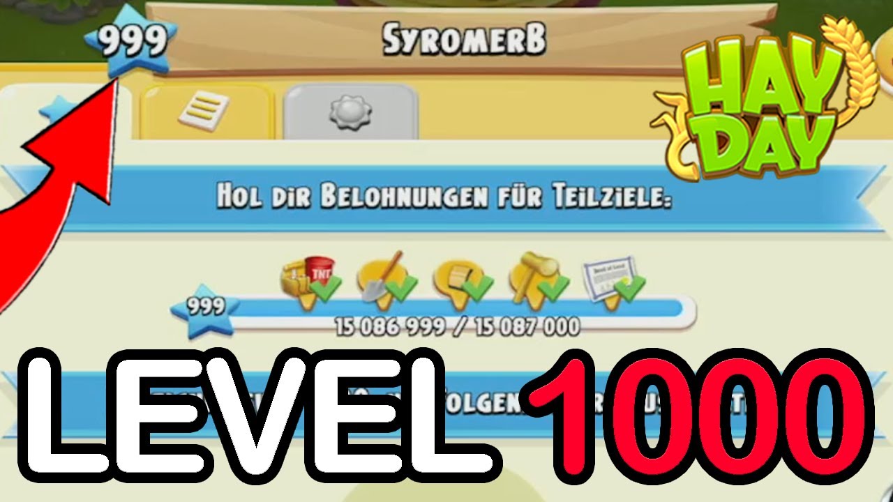 LEVEL 1000 - Hay Day | SyromerB