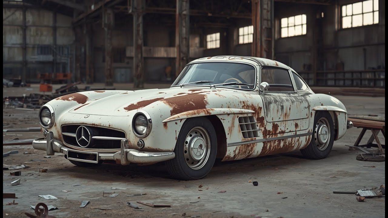 ASMR Car Restoration! Full Restoration of Silver Mercedes-Benz 300SL Gullwing 1955