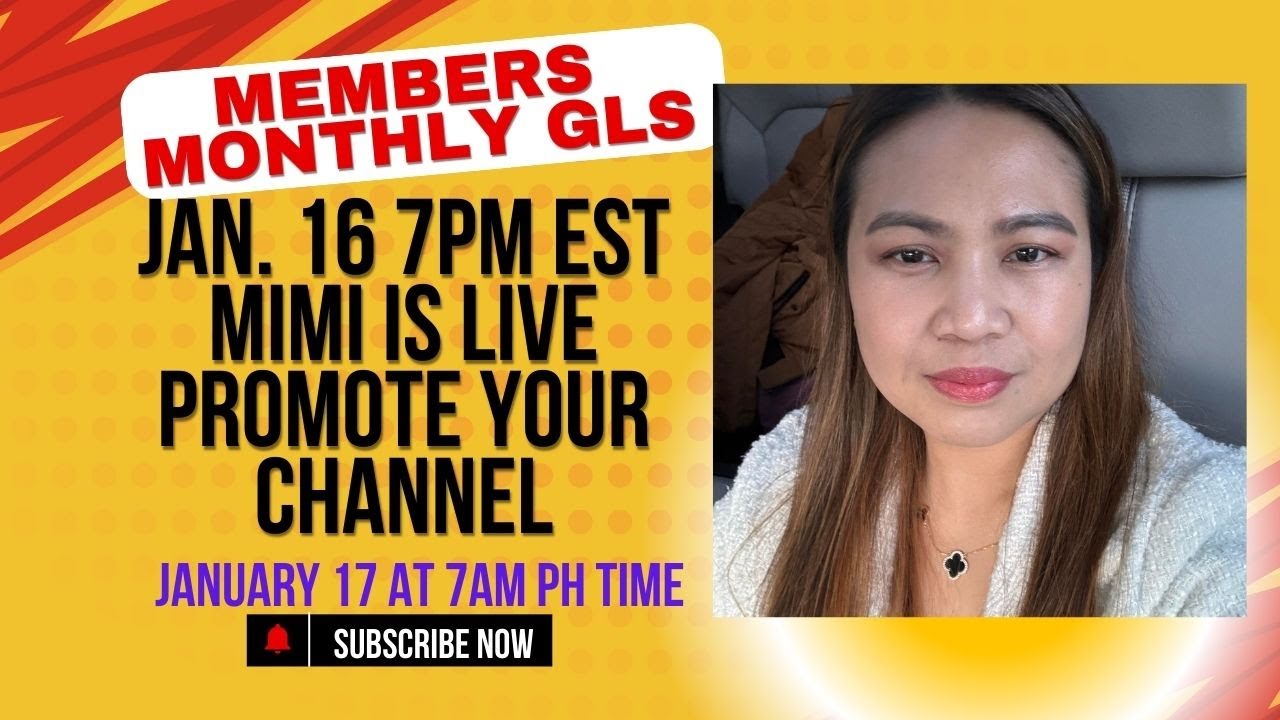 Monthly Members GLS! Mimi is live come promote your channel and have fun!