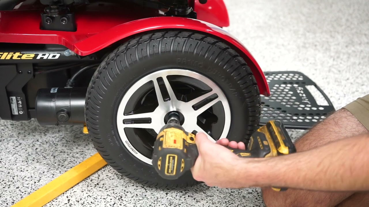 Jazzy Elite HD and Elite 14 - How to Change Drive Tires and Caster Tires - Pride Mobility