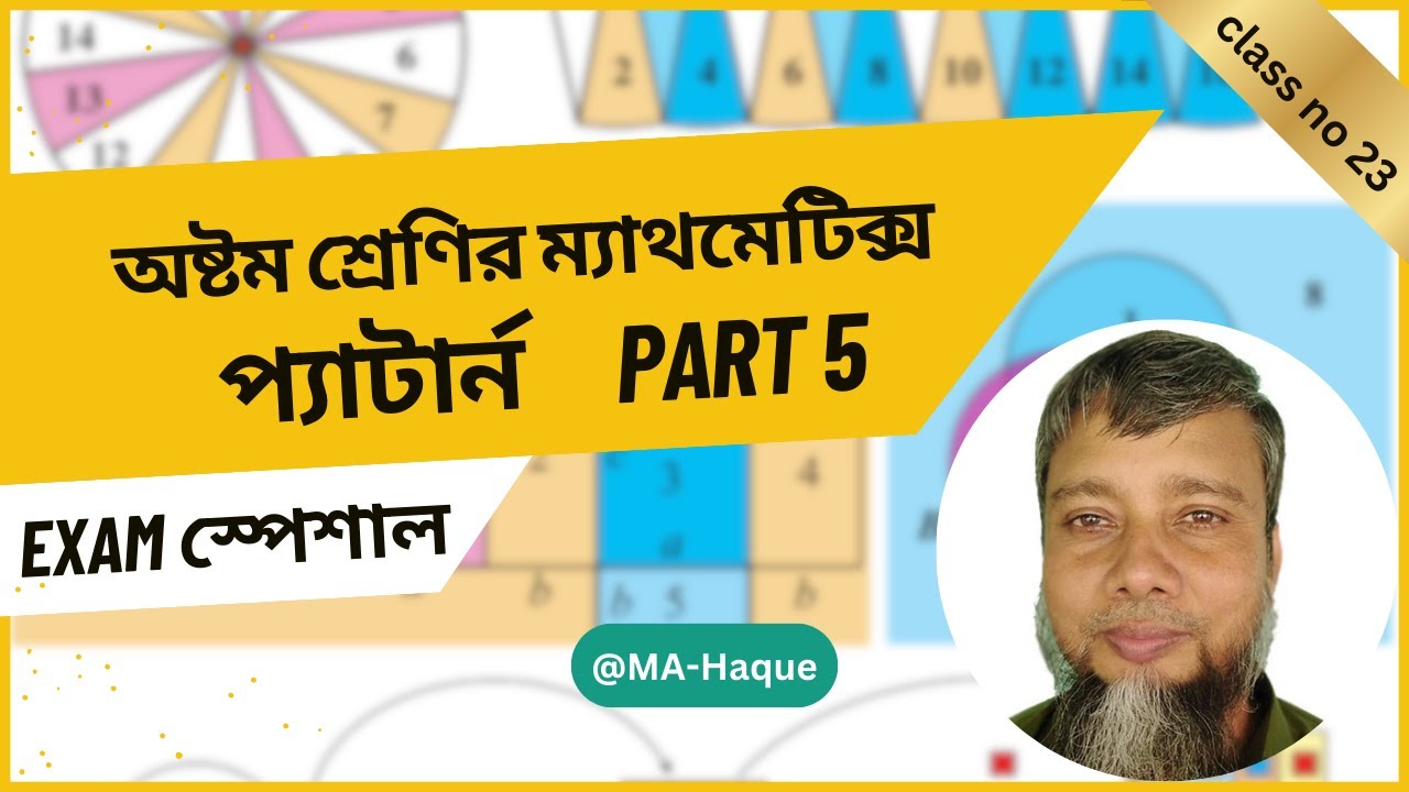 ক্লাস ৮ গণিত অধ্যায় ১: প্যাটার্ন (পার্ট ৫) | MCQ সমাধান | Pattern Part 5 | MA Haque
