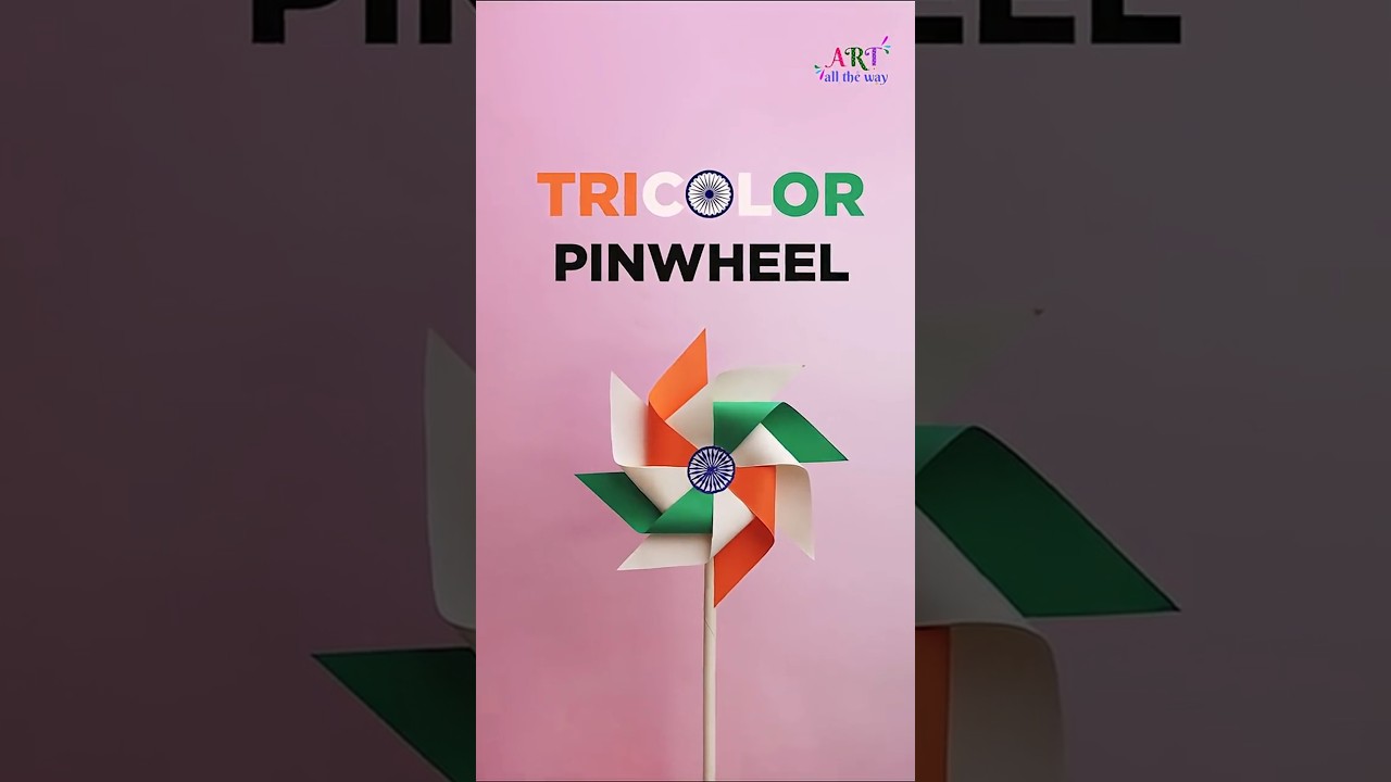 DIY Tricolor Pinwheel 🇮🇳 | Independence Day Craft Idea | Easy Craft for Kids