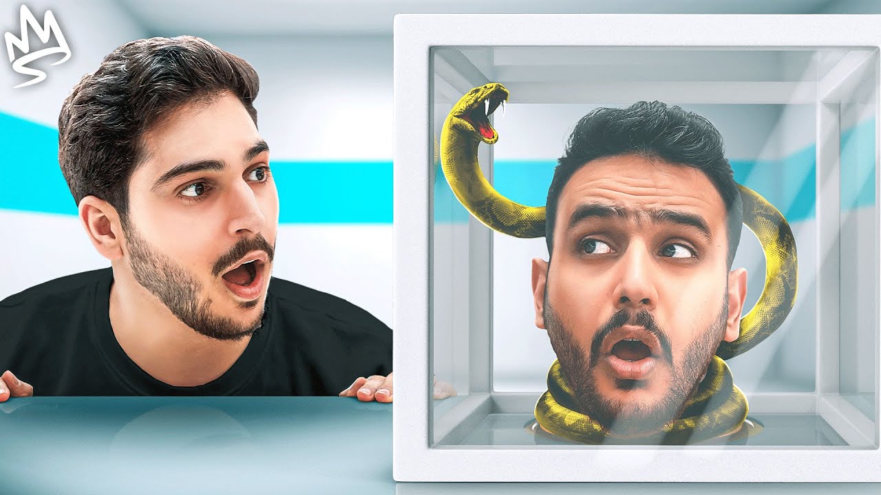 اخر شخص يطلع راسه من الصندوق يفوز !😱 ( عقاب الافعى !🐍 )