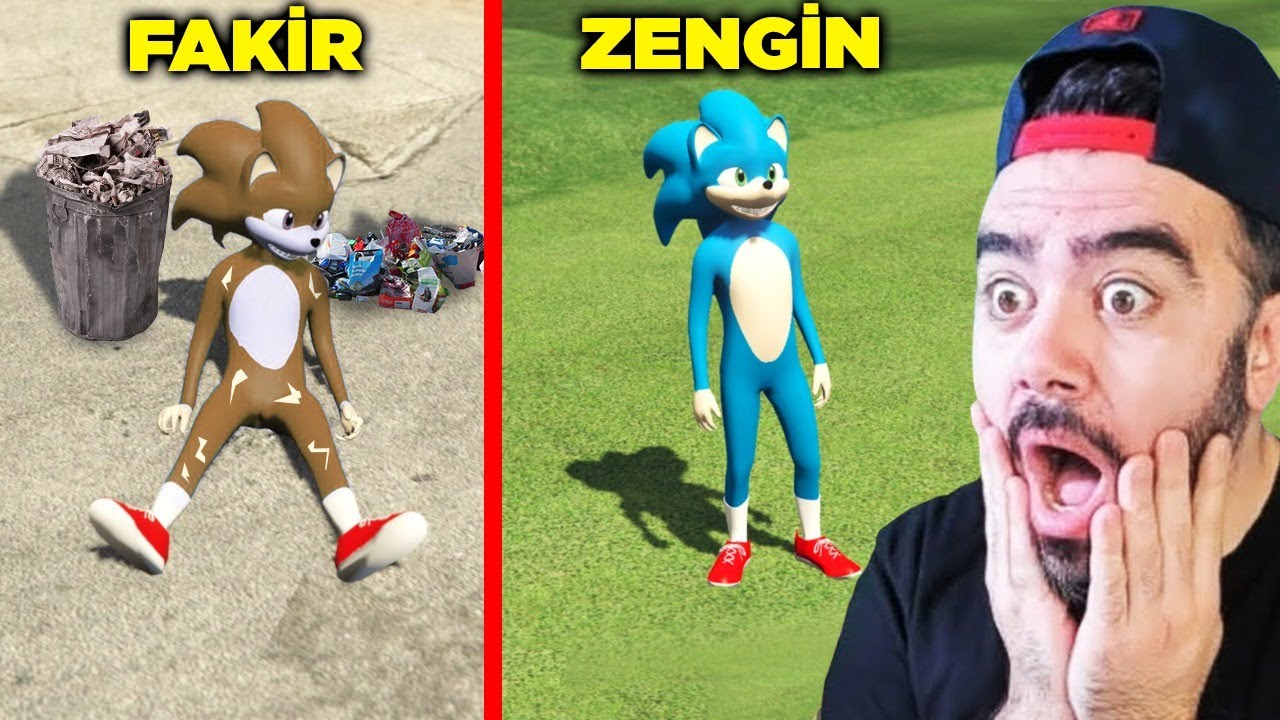 FAKIR SONIC vs ZENGIN SONIC ! FARKI GÖRÜN - GTA 5 MODS