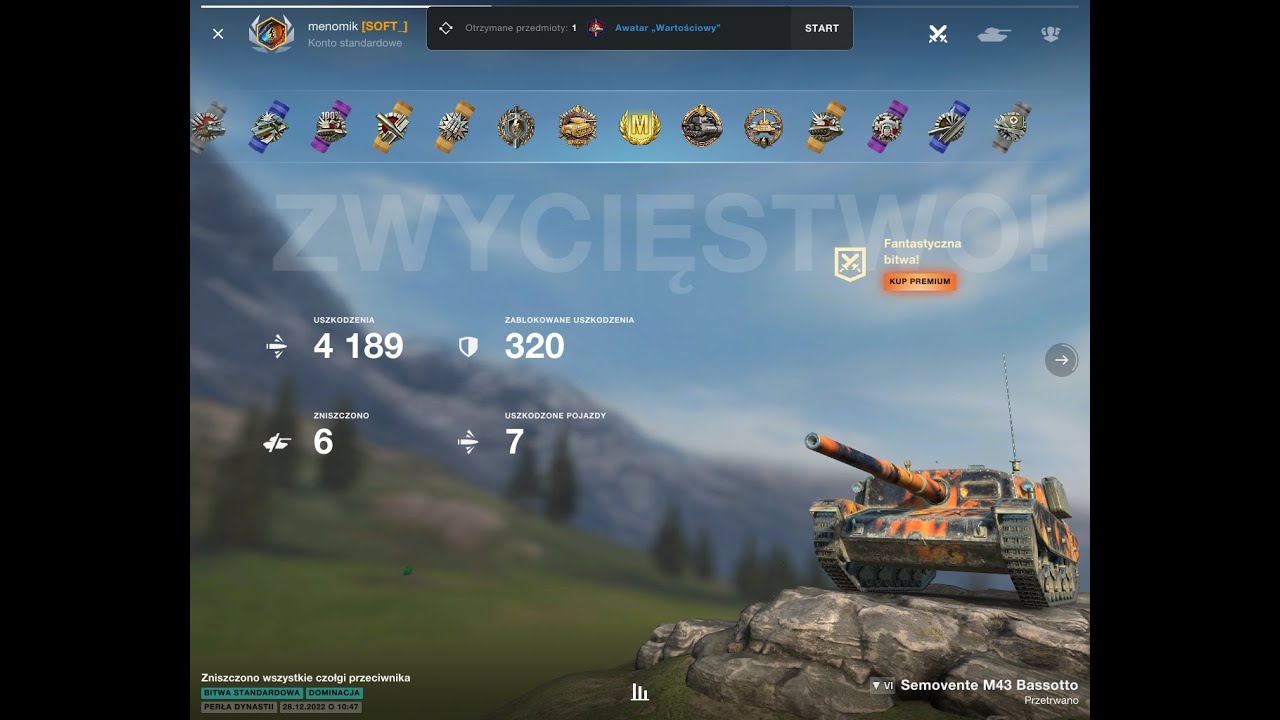 Mega Wyciąg włoskim tedekiem 6 trieru world of tanks blitz