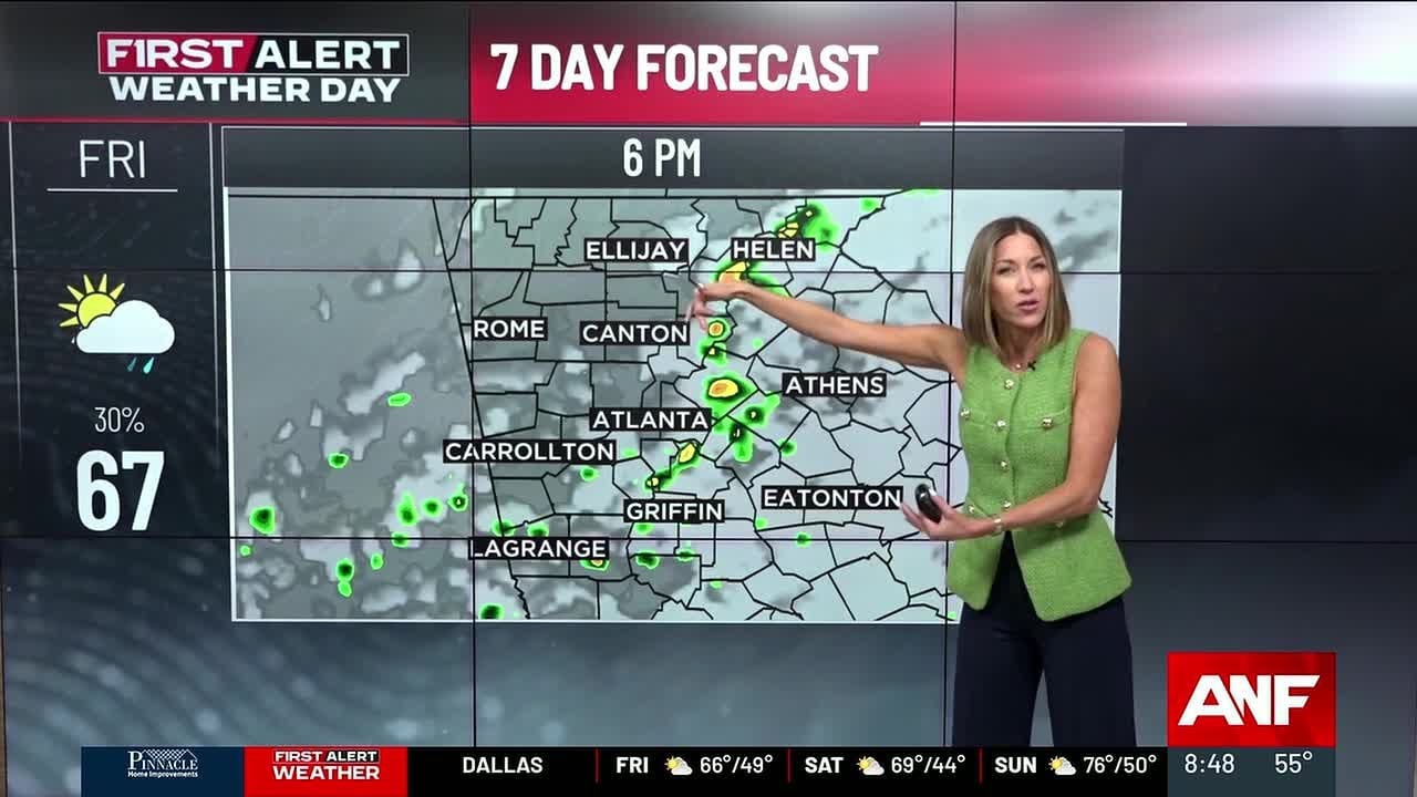 First Alert Forecast: Few evening showers ahead of a dry and warm weekend