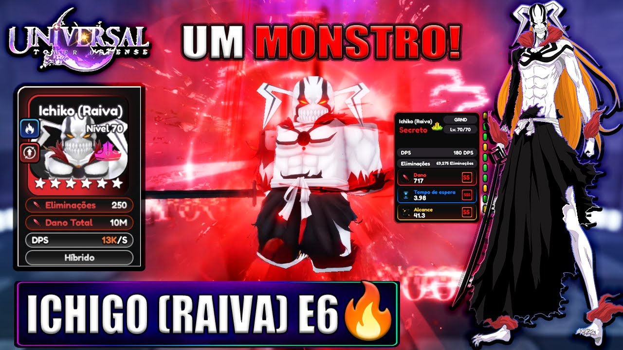 SHOWCASE do ICHIGO (RAIVA) E6 com RULER no Universal Tower Defense do Roblox | #roblox #utd