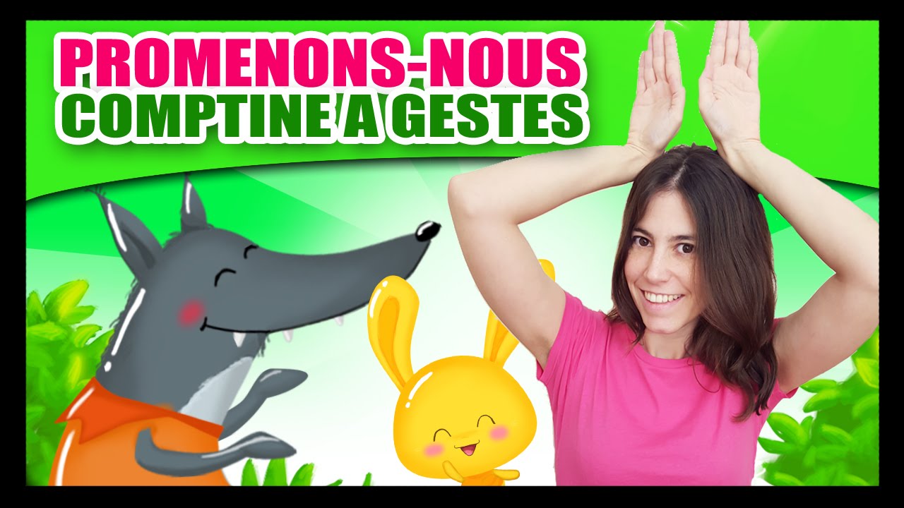 Promenons-nous dans les bois - Comptines à gestes pour bébés - Titounis