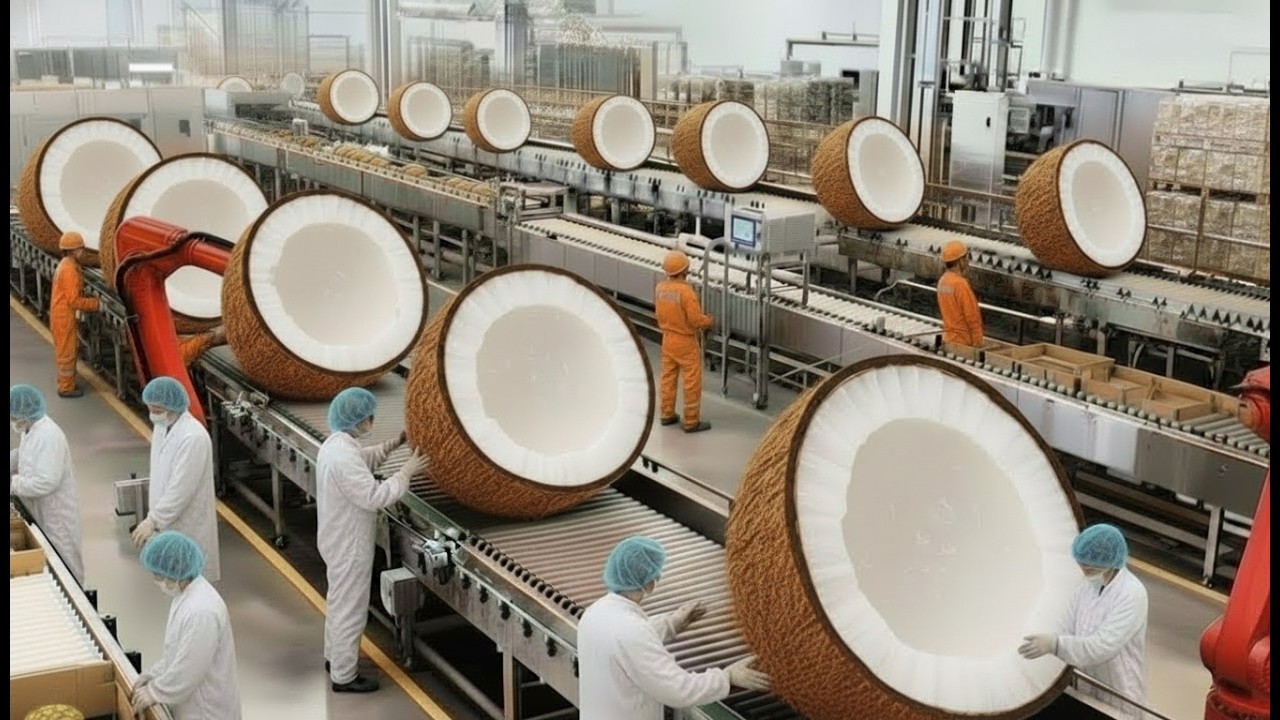 Discover the Production Process of Coconut Water, Coconut Oil and Green Products from Coconut Shells