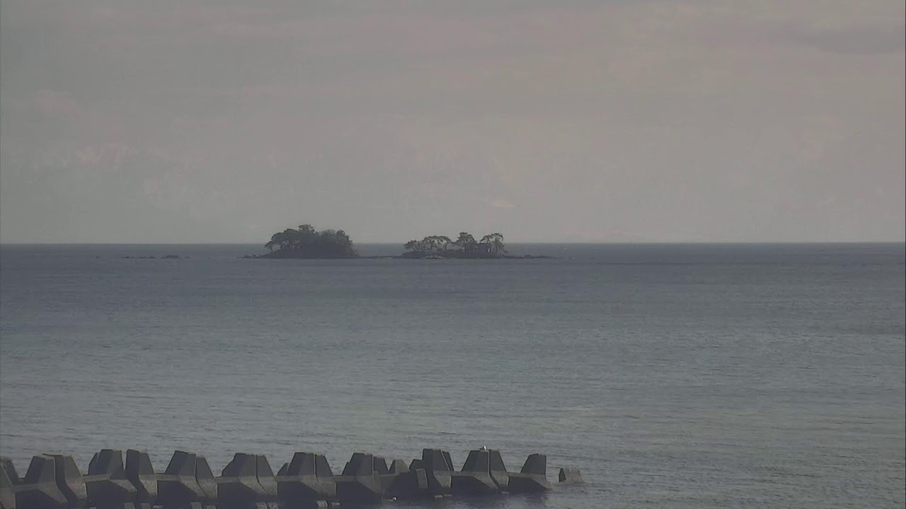 海越しの立山連峰　ライブカメラ