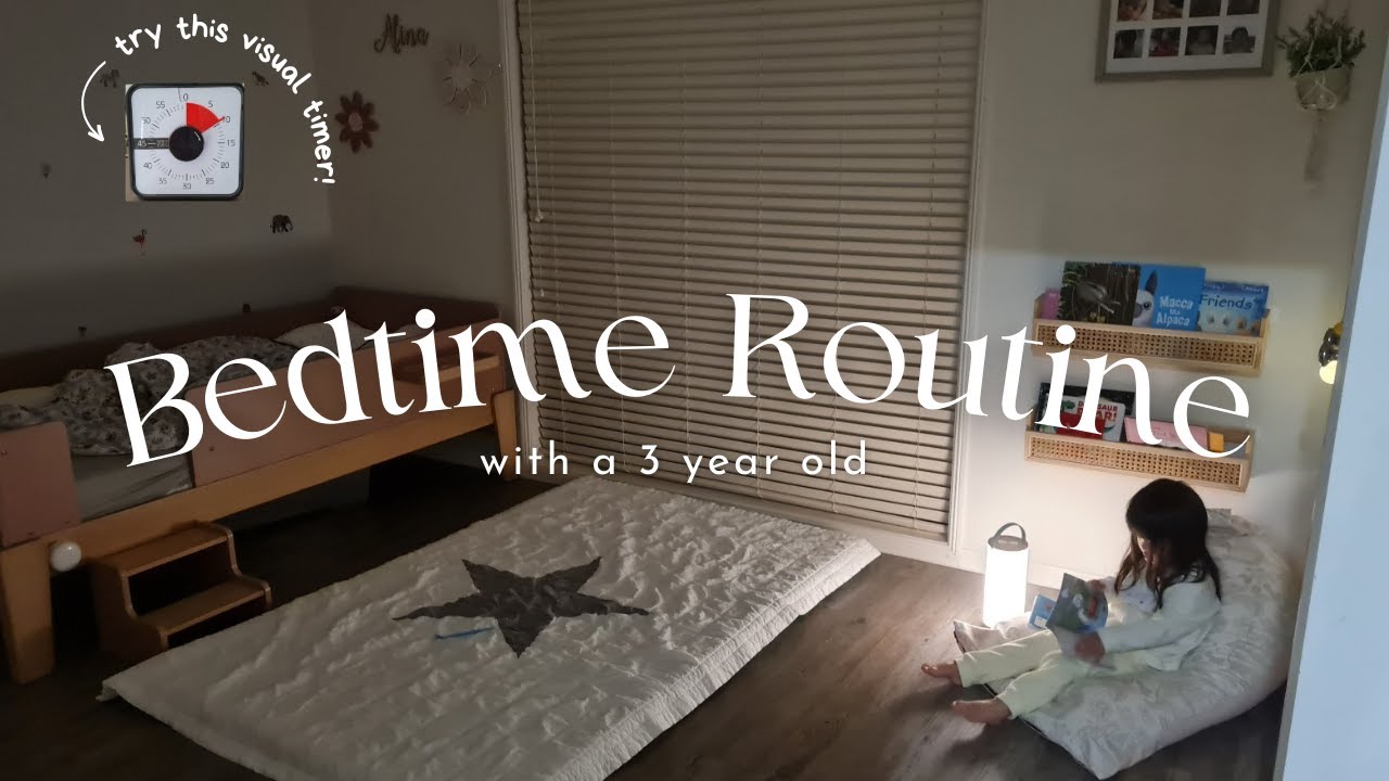 Getting my 3-year-old to listen without yelling with a visual timer | Montessori Bedtime Routine
