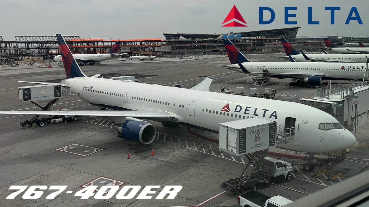PREMIUM SELECT 🇺🇸 (JFK) New York - Zurich (ZRH)🇨🇭Delta Boeing 767-400ER [FULL FLIGHT REPORT]