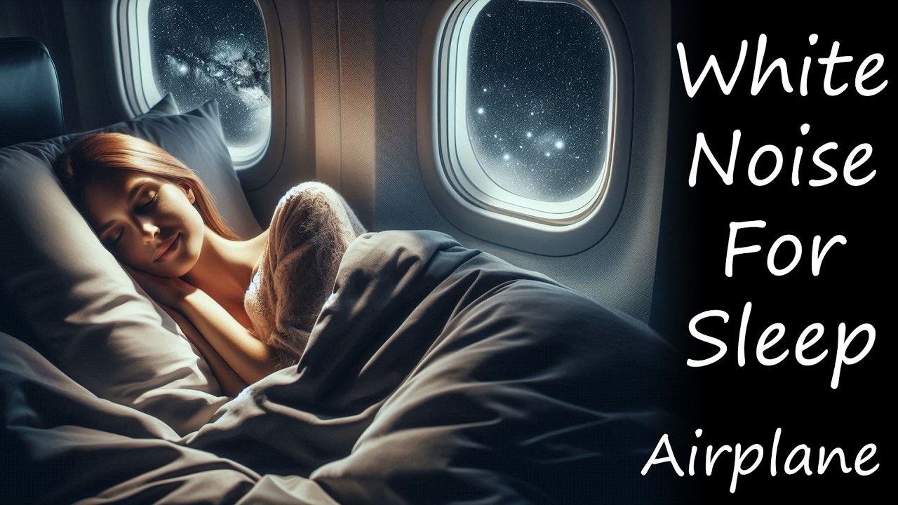 10 Hours Airplane White Noise for Sleep, Relaxation, Study & Focus | Cabin Sounds, Black Screen