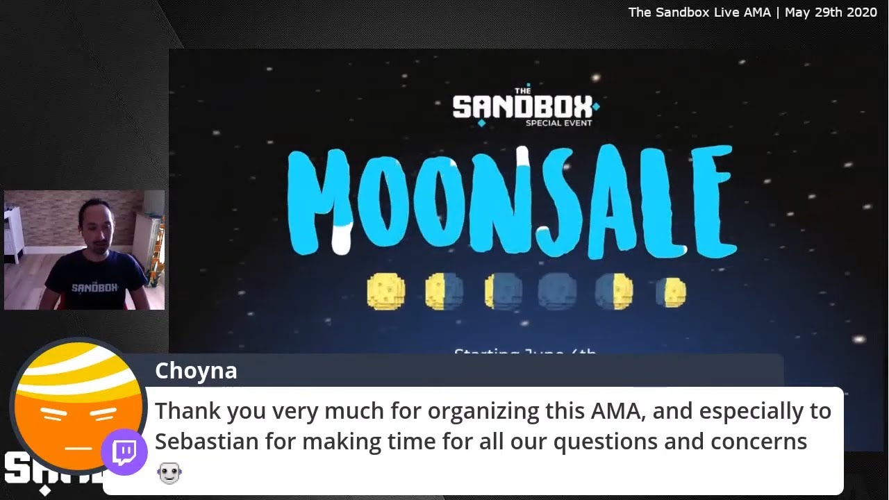 The Sandbox Live Streams - AMA with COO and Co-Founder S&eacute;bastien Borget