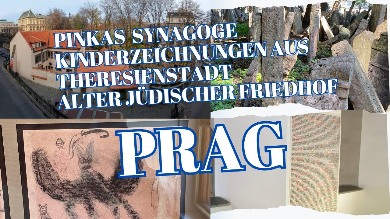 Pinkas Synagoge, Kinderzeichnungen aus Theresienstadt und der alte j&uuml;dische Friedhof in Prag. #prag