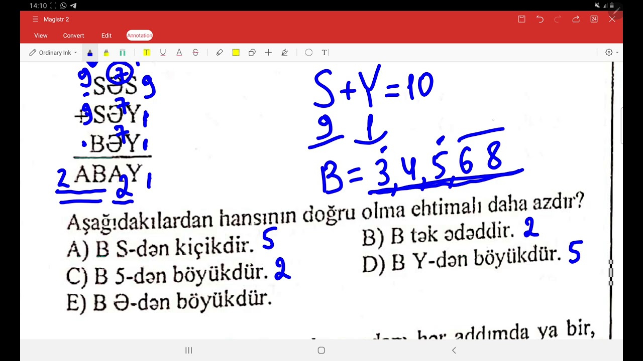 magistr 2 2021 bəzi yeni tip sualların izahı