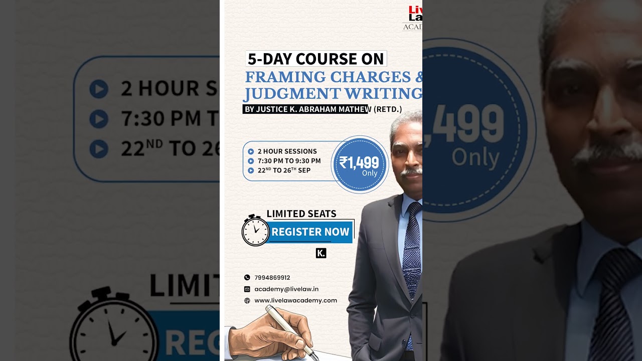 Want to sharpen your legal drafting and courtroom skills? | Judgment Writing & Framing Charges