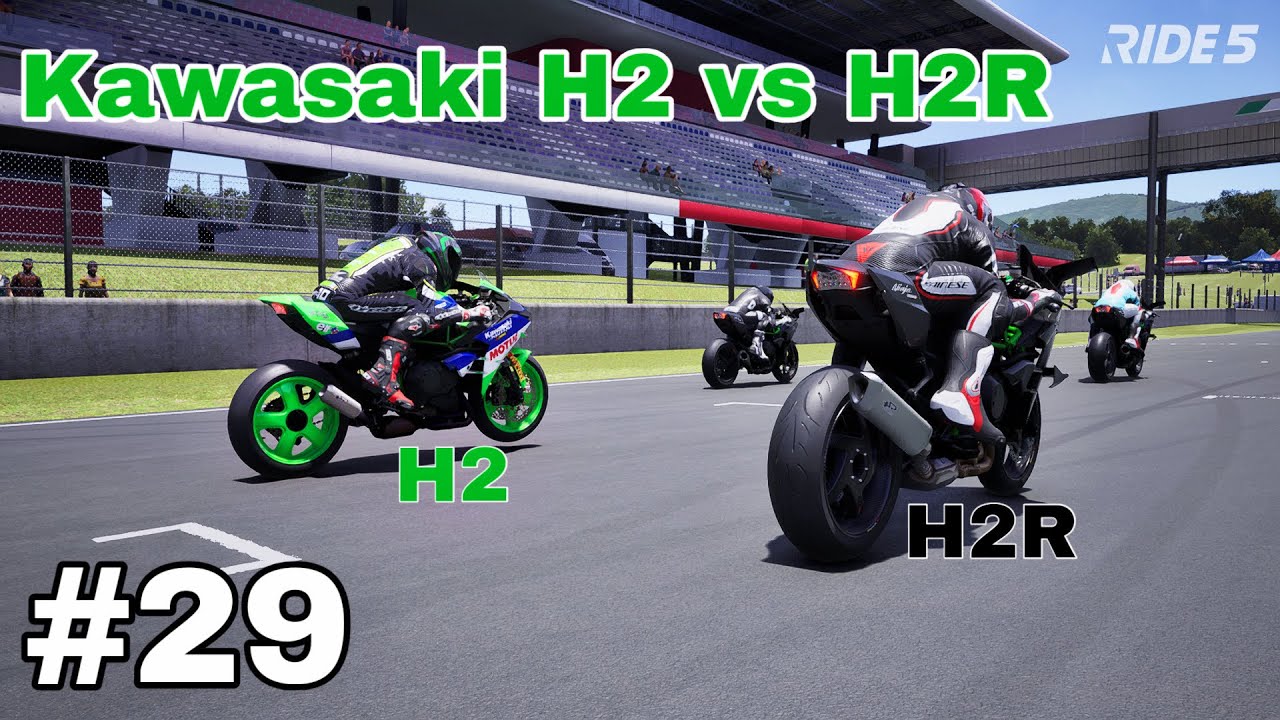 Ride 5 - kawasaki ninja H2 vs H2 R race mugello circuit  - the results were unexpected