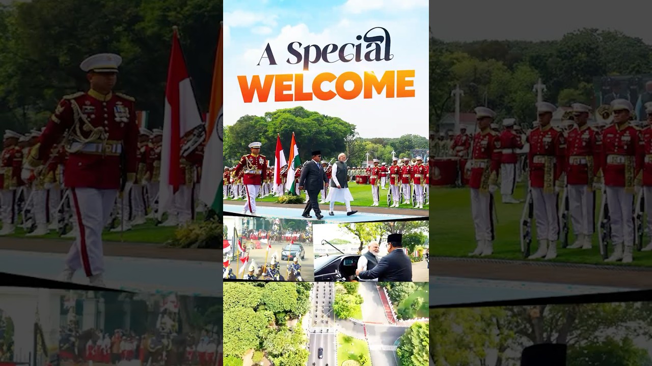 PM Modi received a grand ceremonial welcome in Jakarta, Indonesia | #shorts