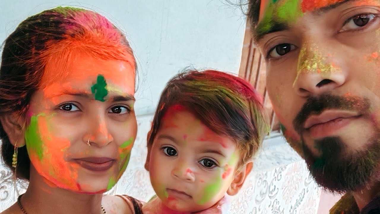 My 9 volog mere Kanha ke first holi