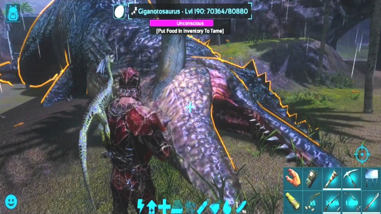 Ark Mobile Giganotosaurus Easy Trapping & Taming (No Metal Dino Gateway) | Ark Mobile Giganotosaurus