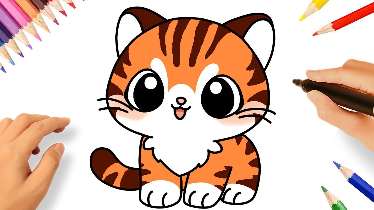 COMO DESENHAR UM TIGRE FOFO PASSO A PASSO🐯💟