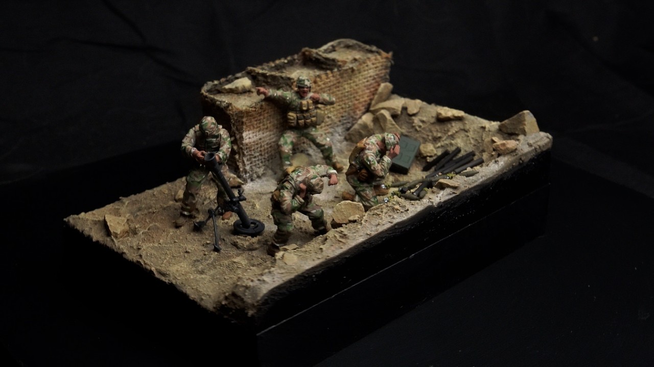 Building a 1/35 Scale Afghanistan COP Mortar Pit Diorama | Realistic Terrain & Weathering