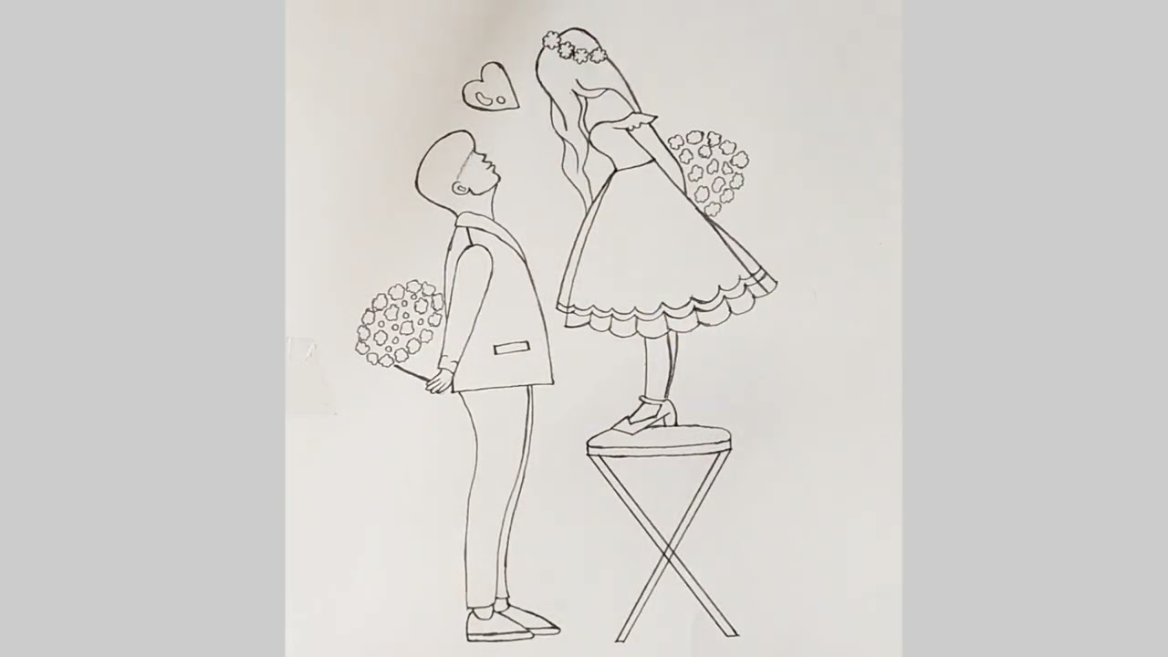 How to draw a Lovely couple😍 ||pencil art||cute couple||step by step||sketch drawing ✍️||