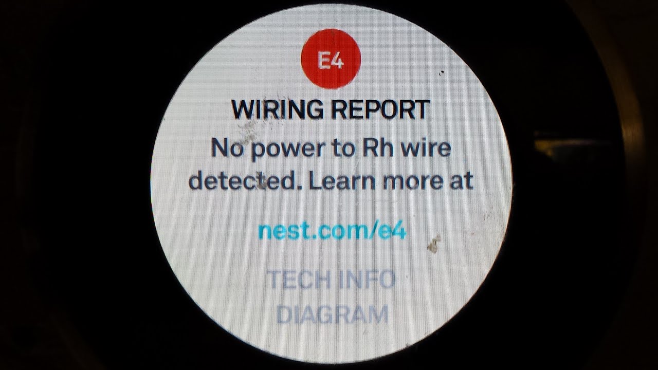 ОТЧЕТ О ПРОВОДКЕ Nest E4. Питание на правом проводе не обнаружено.