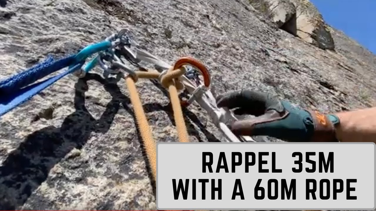 How to rappel 35m using a 60m rope