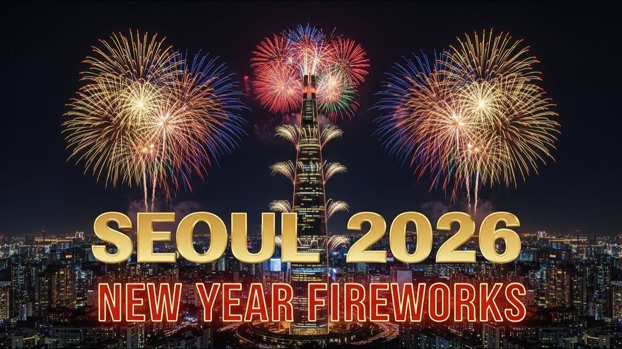Seoul New Year Fireworks 2026 🎆 | Lotte World Tower Fireworks Spectacle