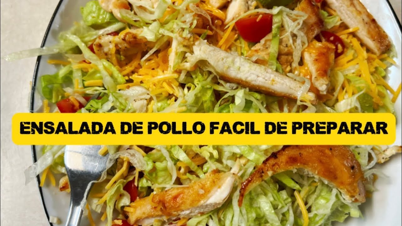 ENSALADA DE POLLO EN MINUTOS DELICIOSA Y FACIL DE PREPARAR