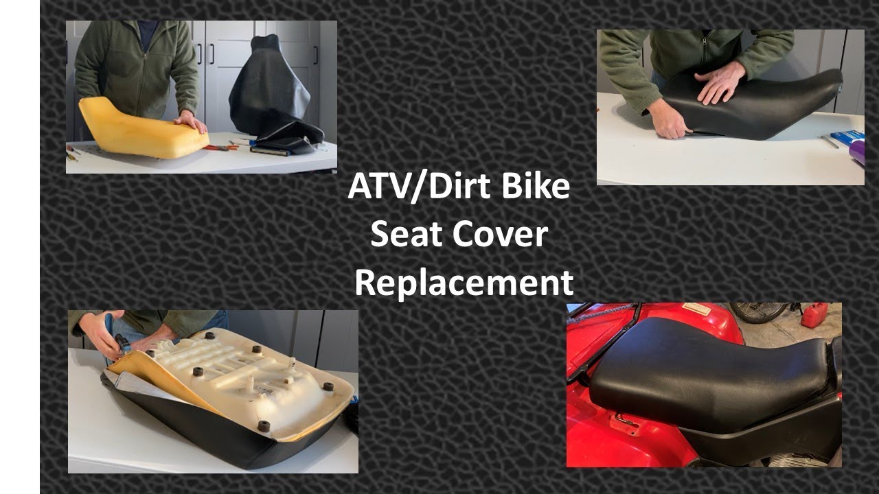 ATV & Dirt Bike Seat Cover Replacement. Honda Rancher how to replace seat cover