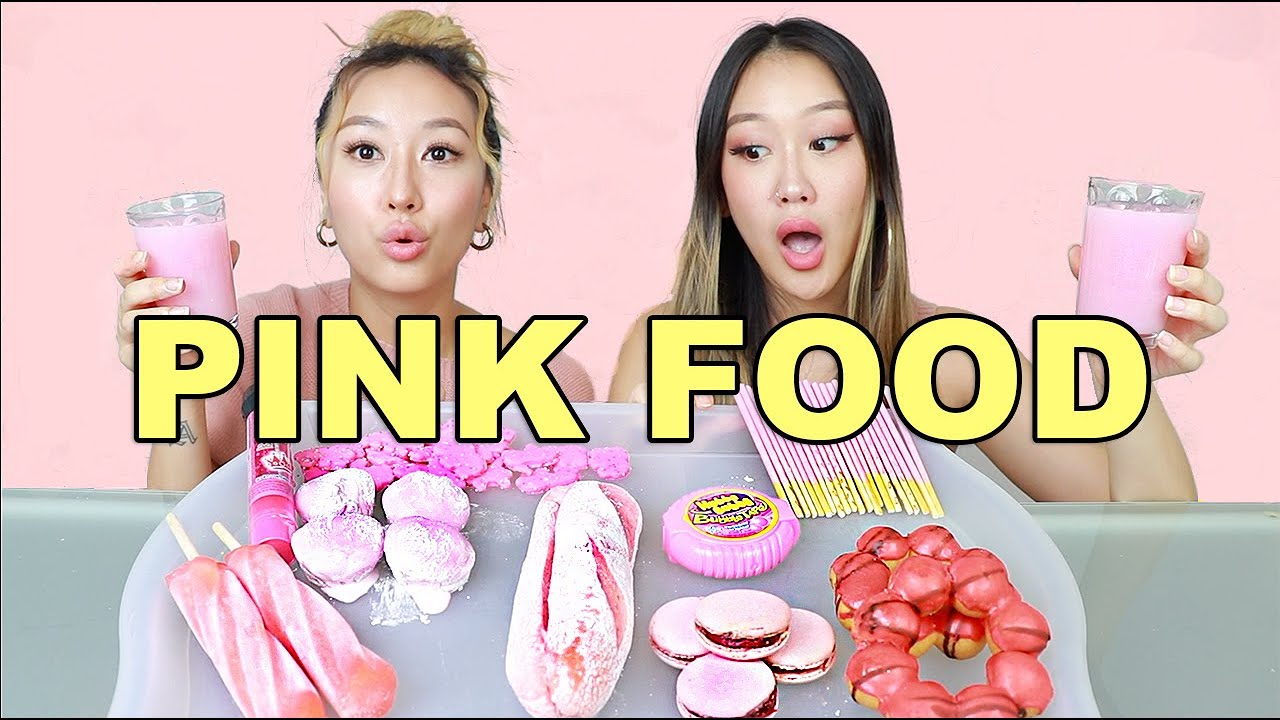 WE ONLY ATE PINK FOOD CHALLENGE!!! (DESSERT EDITION) 😱