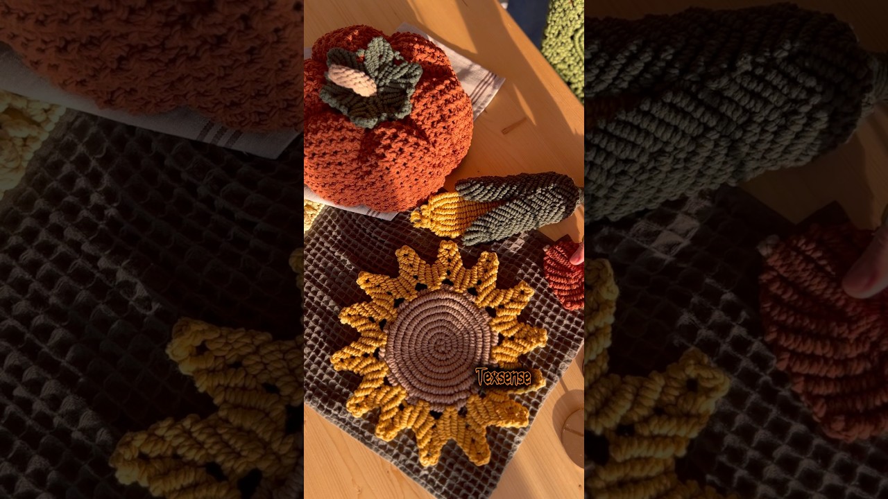 Macrame Table Setting 🎃🌽🌻 Full tutorial for members of 