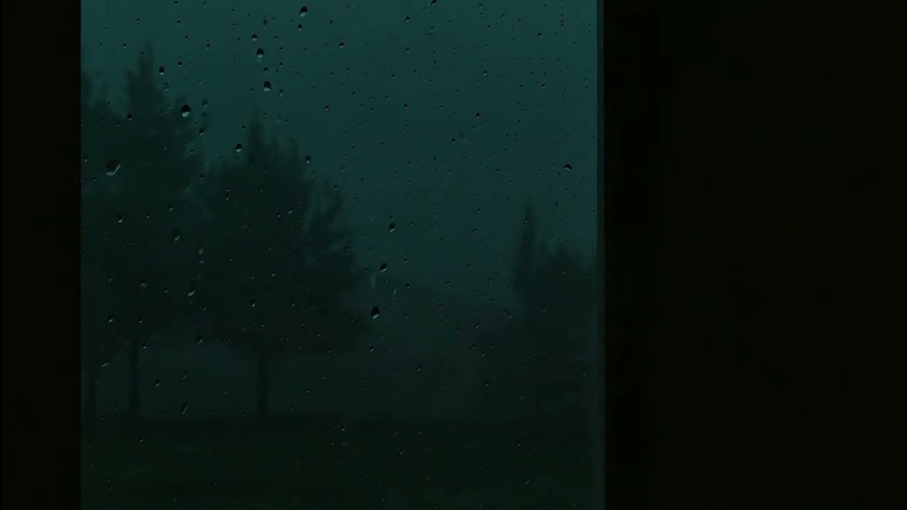 Gloomy Forest Night Rain — Darkest Nature Sounds | Cozy Rain on Window (2 Hours)