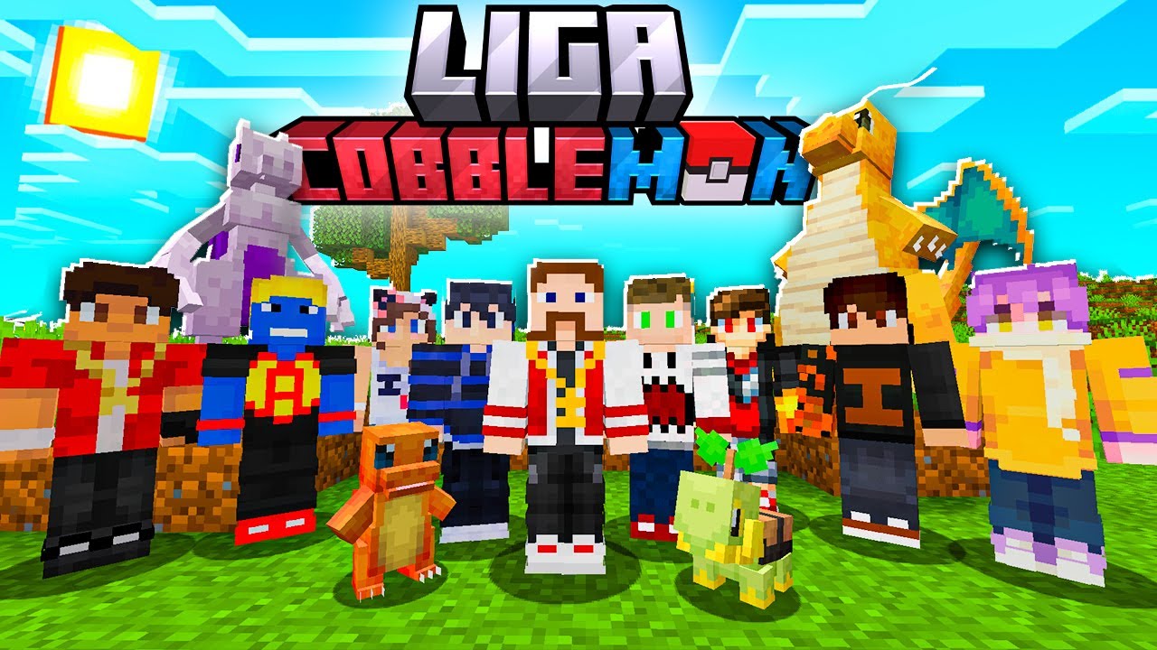 LIGA COBBLEMON - INICIO da NOVA S&Eacute;RIE POK&Eacute;MON com YOUTUBERS no MINECRAFT