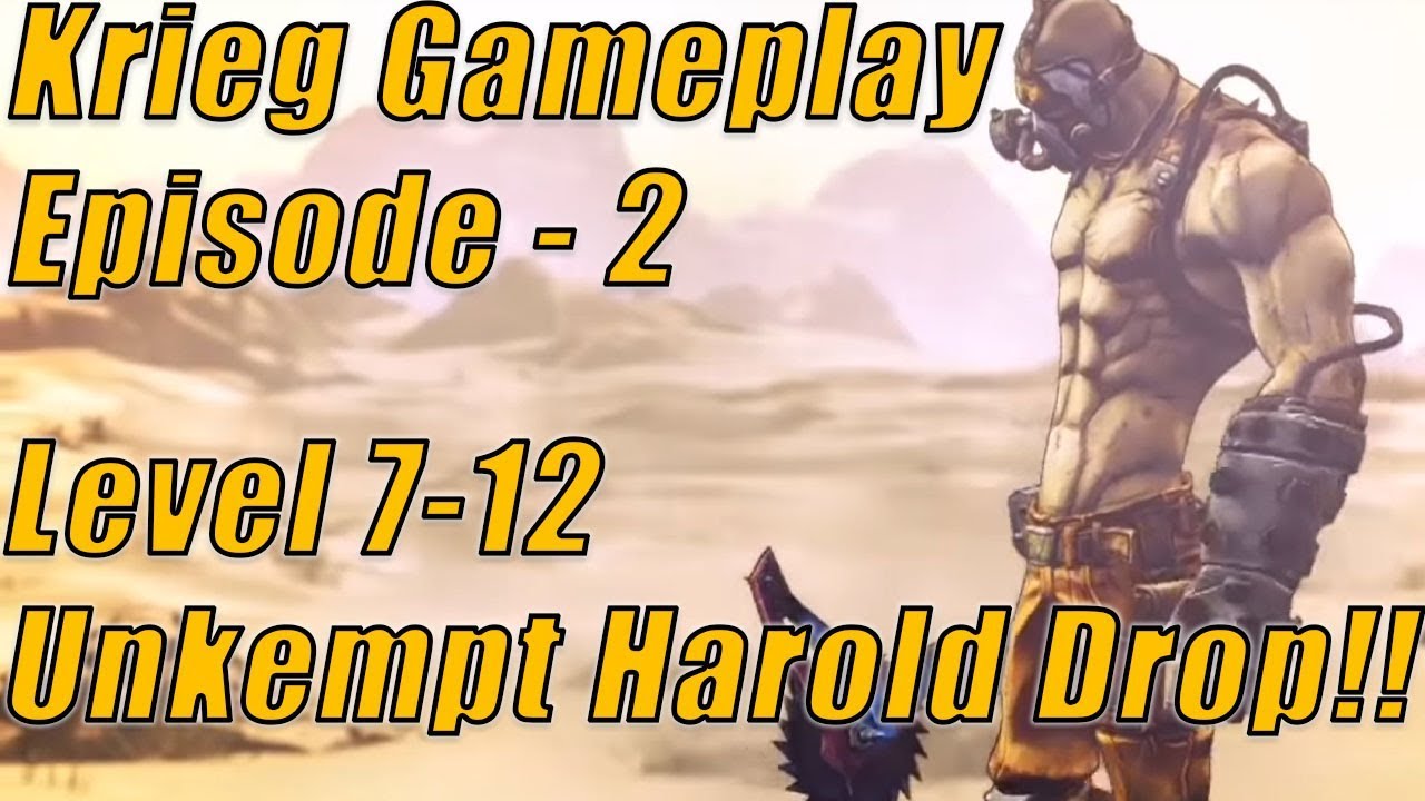 Borderlands 2 4K 60FPS: Ep.02 - Krieg(Psycho) Gameplay Level 7-12