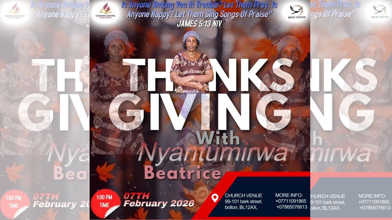 🔴GOSHEN CENTRE UK || IGITERANE CYO GUSHIMA IMANA HAMWE NA NYANTUMIRWA || 07-02-2026