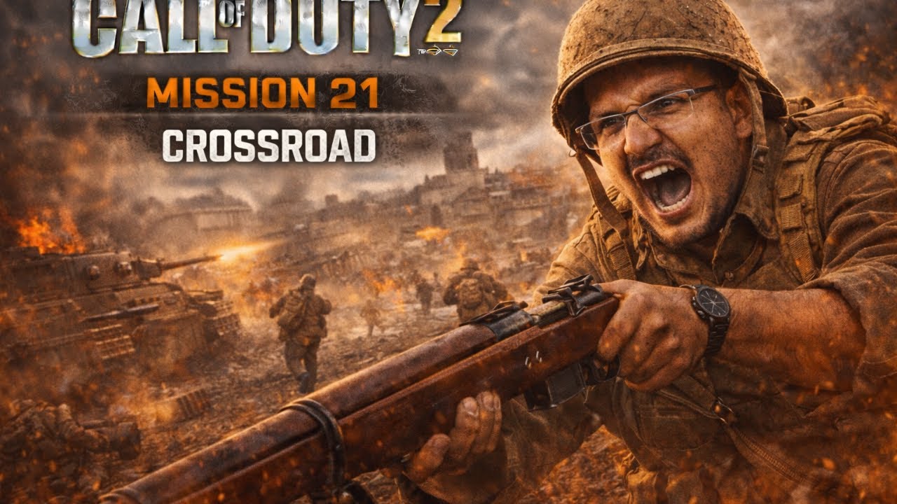 Surviving CROSSROADS | Call of Duty 2 Mission 21 HARD Mode Bangla