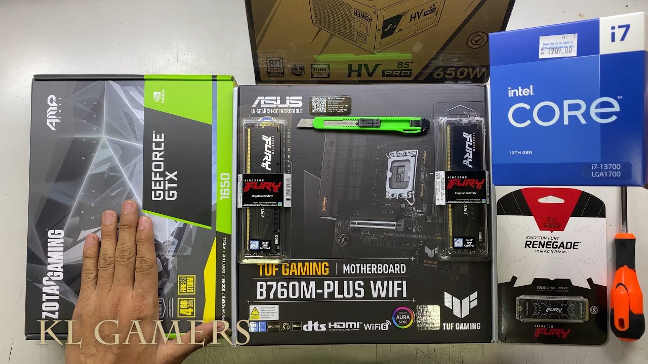 intel Core i7 13700 ASUS TUF GAMING B760M-PLUS WiFi ZOTAC GAMING GTX1650 RENEGADE Gaming PC Build