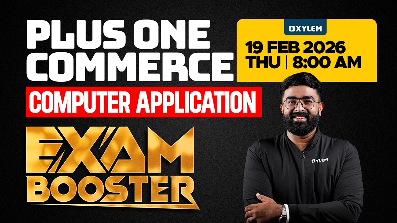 Plus One Commerce Model Exam - Computer Application | Booster | Xylem Plus One Commerce