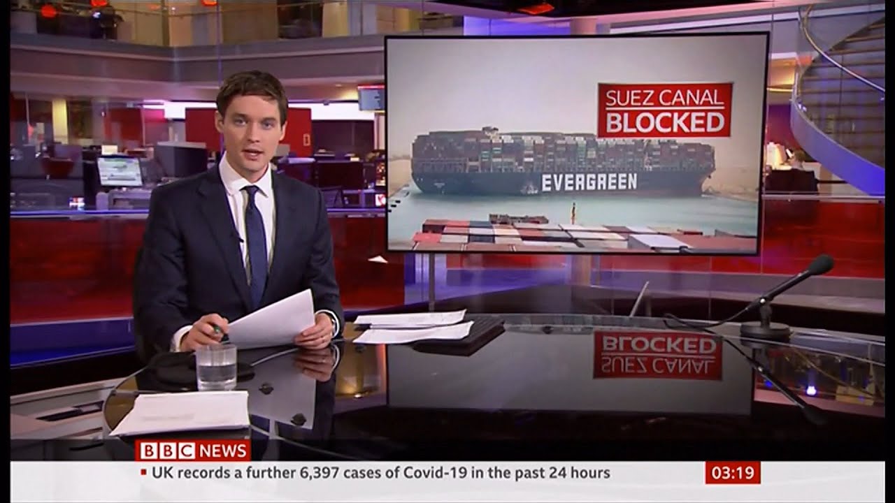 Ever Given container ship still blocking Suez Canal (Egypt) - BBC News - 26th March 2021